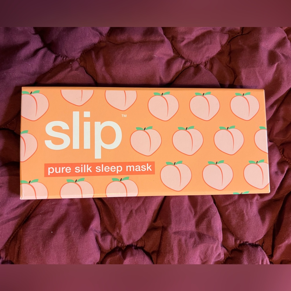 Slip Silk Sleep Mask with Peach Pattern